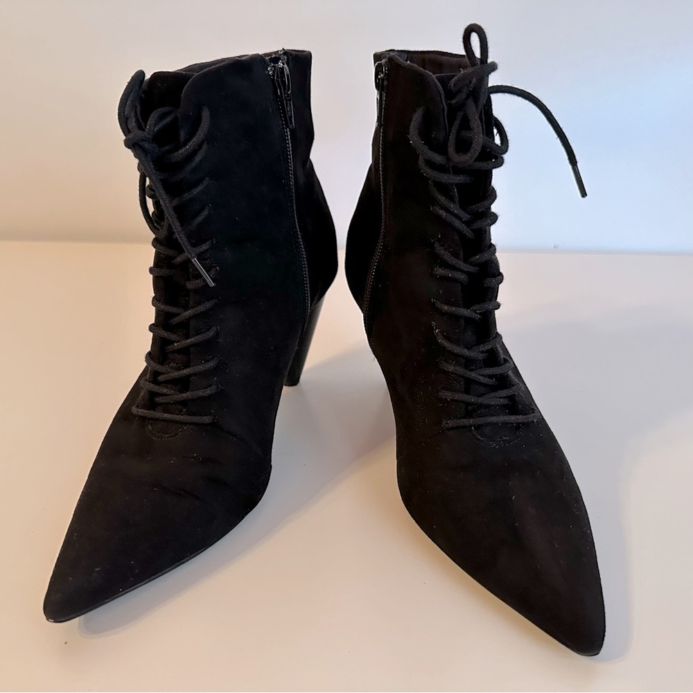 Mango faux suede booties